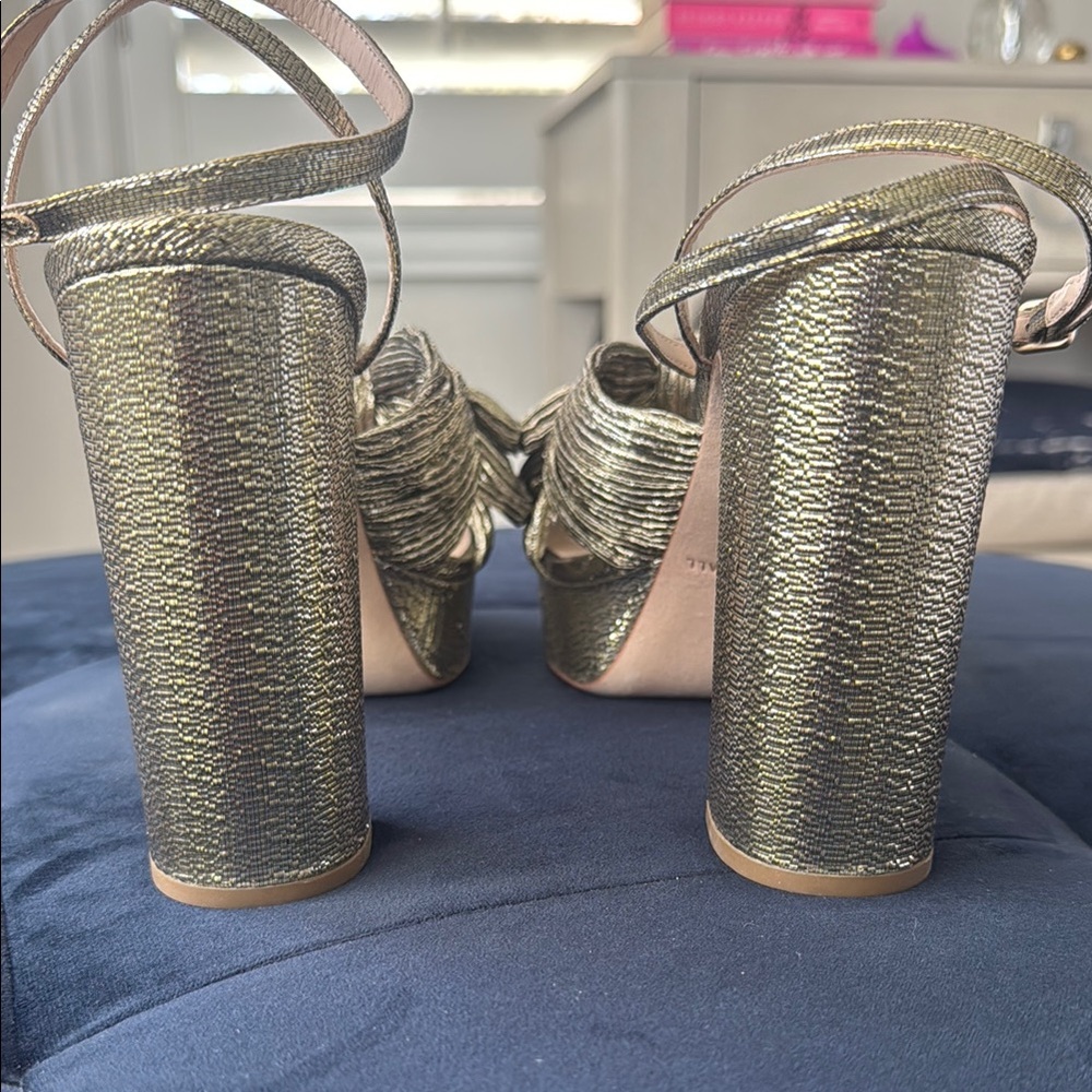 Randall Loeffler Natalie Pleated Platform Heels - Picture 3 of 13